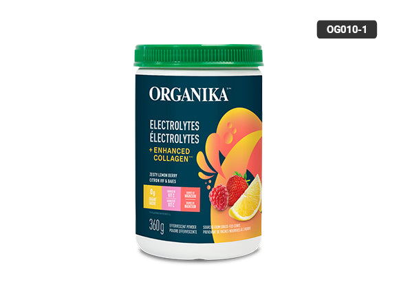 Organika Electrolytes + Enhanced Collagen Zesty Lemon Berry Flavor 360g in Sri Lanka